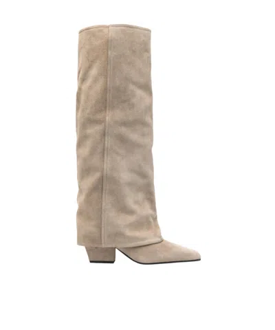 Paris Texas Pointed-toe Suede Boots In Light Brown
