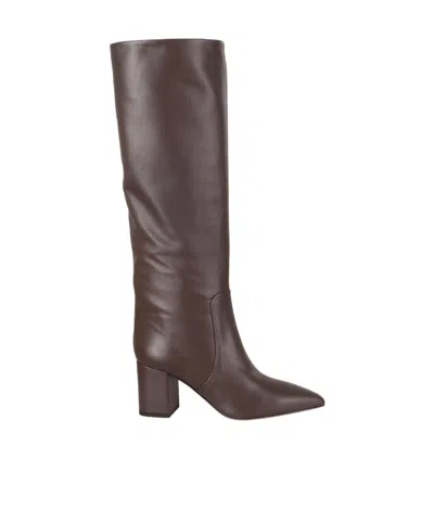 Paris Texas Pointed-toe Tall Boots In Brown