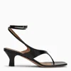 PARIS TEXAS PARIS TEXAS  PORTOFINO BLACK LEATHER THONG MULE