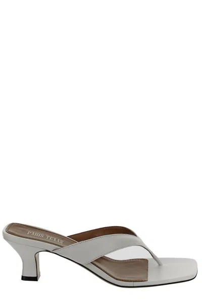 Paris Texas Portofino Embossed Mules In White