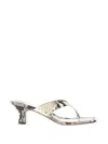 Paris Texas Portofino Snake-effect Leather Mules In Neutral
