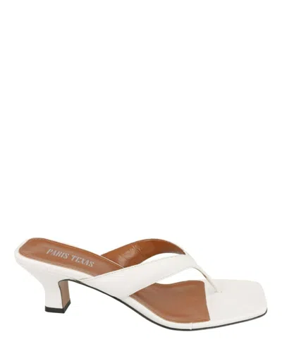 Paris Texas Portofino Thong Mules In White