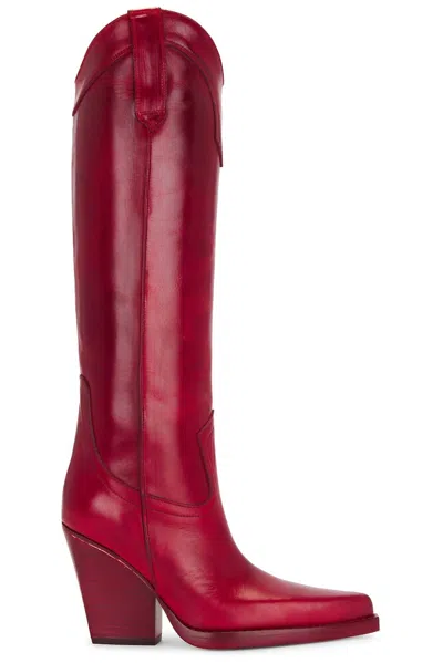Pre-owned Paris Texas Pre-loved Women's El Dorado Boots In Rubino In Multi
