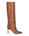 Paris Texas Printed Python Knee-high Boots In Multi