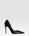 Paris Texas Pumps In Black Printed Python Leather In Black