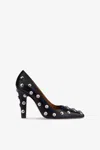 Paris Texas Belle Studded Leather Pumps In Black/nickel