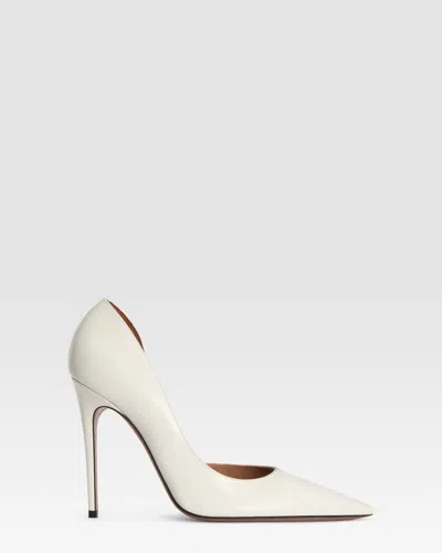 Paris Texas Pumps In White Brushed Calf Leather