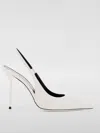 Paris Texas Lidia 120 Patent Leather Slingback Pumps In Weiss