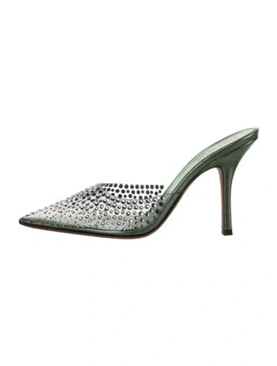 Pre-owned Paris Texas Pvc Graphic Print Sandals In Green