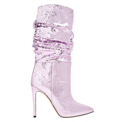 PARIS TEXAS PARIS TEXAS PYTHON-EMBOSSED SLOUCHY STILETTO BOOTS