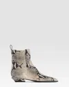 Paris Texas Python-print Ankle Boot In Neutral