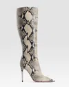 Paris Texas Python-print Boot In Animal Print
