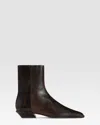 Paris Texas Python-print Leather Ankle Boot In Brown