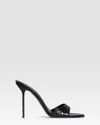 Paris Texas Python-print Leather Mule In Black