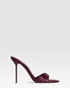 Paris Texas Python-print Leather Mule In Burgundy