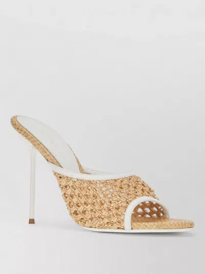 Paris Texas Raffia Mules