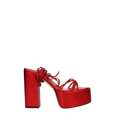 Paris Texas Red Leather Sandal