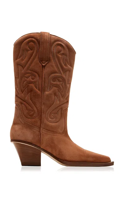 Paris Texas Rosalinda Leather Western Boots In Brown