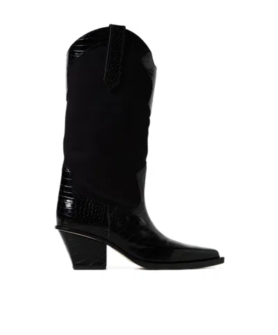 Paris Texas Rosario 60mm Panelled Boots In Black
