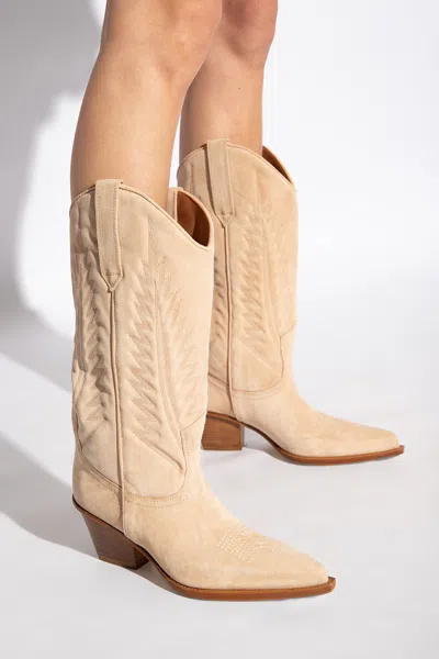 Paris Texas ‘rosario' Heeled Cowboy Boots In Beige