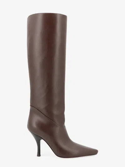 Paris Texas Rose 95 Leather Boots In Brown