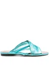 Paris Texas Rose Sandals In Blue