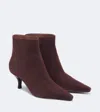 Paris Texas Rose Suede Ankle Boots In Brown