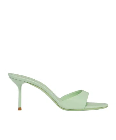 Paris Texas Round-headed High-heeled Sandals In Green