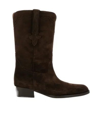Paris Texas Hilda Suede Ankle Boots In Brown