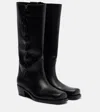 Paris Texas Roxanne Leather Knee-high Boots In Black