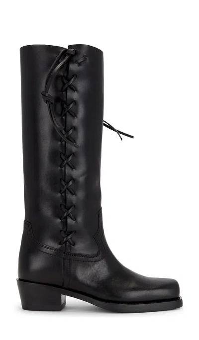 Paris Texas Women Black Roxanne Leather Boots, 5.5 Luxury Boots For Women Darveys