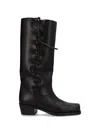 Paris Texas Roxanne Leather Knee-high Boots In Black