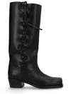 Paris Texas Roxanne Leather Knee-high Boots In Black