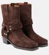 Paris Texas Roxy 45 Suede Biker Boots In Brown