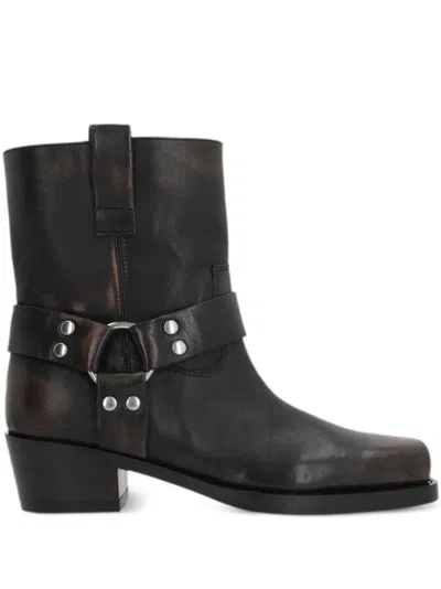 PARIS TEXAS ROXY 45MM LEATHER BIKER BOOTS