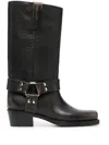 Paris Texas Roxy 45mm Leather Biker Boots In Black