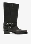 Paris Texas 45mm Roxy Brushed Leather Boots In Black