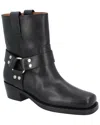 Paris Texas 'roxy' Black Western Style Ankle Boots With Brown Nuances In Black