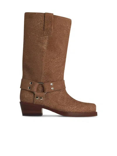 PARIS TEXAS PARIS TEXAS 'ROXY' BEIGE SUEDE BOOTS