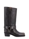 Paris Texas Black Calf Leather Roxy Boot In Black
