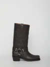 Paris Texas 45mm Roxy Brushed Leather Boots In Black
