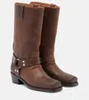 Paris Texas Roxy Distressed Leather Biker Boots