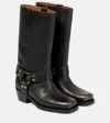 Paris Texas Roxy Leather Knee-high Boots In Black
