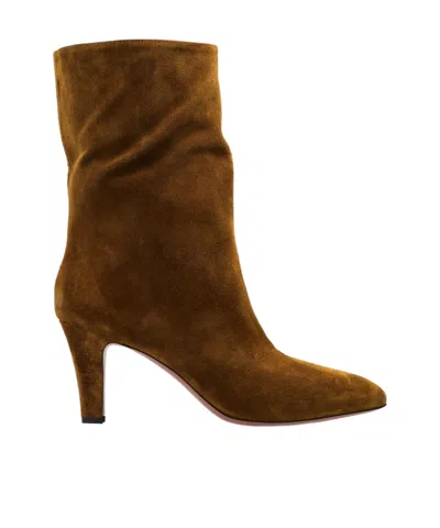 Paris Texas Roxy Mid-heel Ankle Boots In Brown