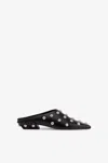Paris Texas Studded Pointed Toe Mule In Black/nickel