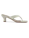 Paris Texas Sandal In Black Croc-embossed Leather In Carbone