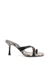 Paris Texas Lorena 80 Python Leather Sandals In Black