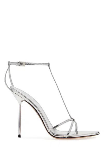 Paris Texas Sandal T-strap Sandal In Silver