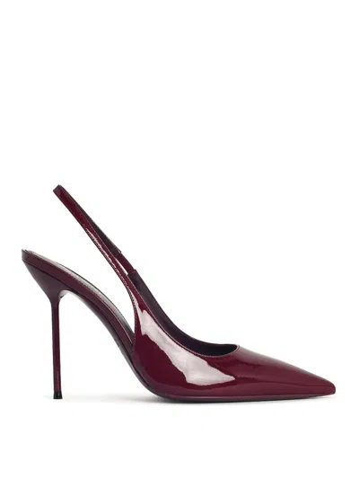 Paris Texas Patent Leather Slingback In Burgundy