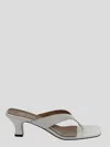 Paris Texas Portofino Embossed Mules In Nude